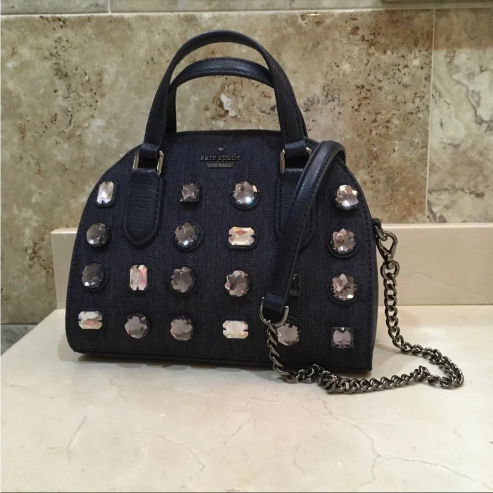 EUC Kate Spade Cristal Embellished Small Lottie Bag - Picture 5 of 8